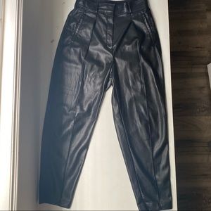 Babaton leather pants with belt.